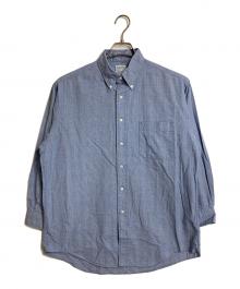 BROOKS BROTHERS（ブルックスブラザーズ）の古着「【古着】90’Sボタンダウンシャツ　長袖シャツ　チェック　90年代 USA製」｜ネイビー
