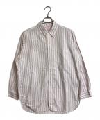 BROOKS BROTHERSブルックスブラザーズ）の古着「【古着】60’S~70’Sボタンダウンシャツ　Makers 6ボタン　ラウンドカット　トリコロール　ストライプ　60年代　70年代」｜トリコロールカラー