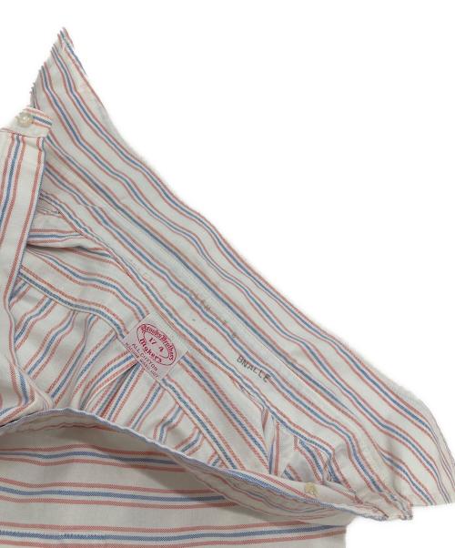 BROOKS BROTHERS（ブルックスブラザーズ）BROOKS BROTHERS (ブルックスブラザーズ) 【古着】60’S~70’Sボタンダウンシャツ　Makers 6ボタン　ラウンドカット　トリコロール　ストライプ　60年代　70年代 トリコロールカラー サイズ:17−4の古着・服飾アイテム