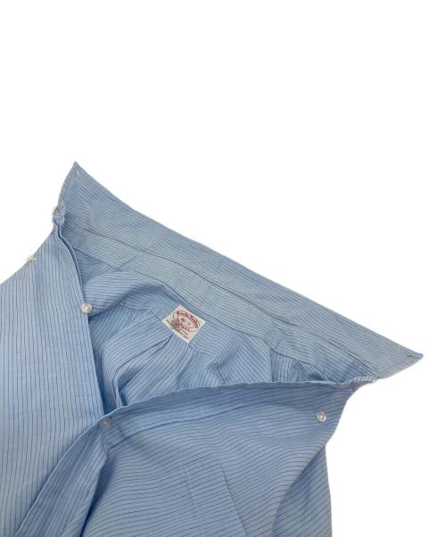 BROOKS BROTHERS（ブルックスブラザーズ）BROOKS BROTHERS (ブルックスブラザーズ) 【古着】60’S~70’Sボタンダウンシャツ　Makers 6ボタン　ラウンドカット　ストライプ　60年代　70年代 スカイブルー サイズ:16−3の古着・服飾アイテム