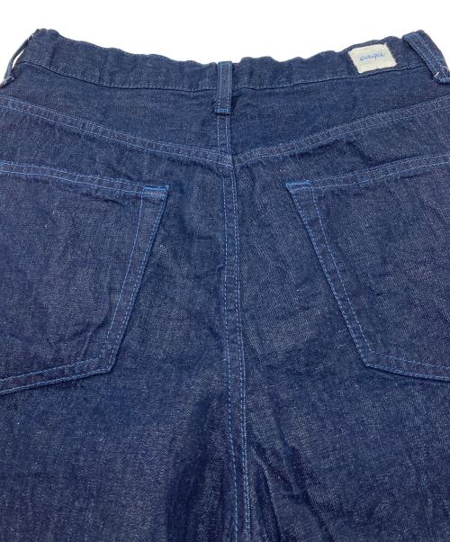 caqu（サキュウ）caqu (サキュウ) FSリネンバレルパンツ　コットンリネンパンツ　日本製 インディゴ rince サイズ:1の古着・服飾アイテム