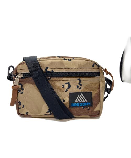GREGORY（グレゴリー）GREGORY (グレゴリー) BEAMS BOY (ビームスボーイ) 別注 CHOCO CHIP CAMO PADDED SHOLDER POUCH ブラウンの古着・服飾アイテム
