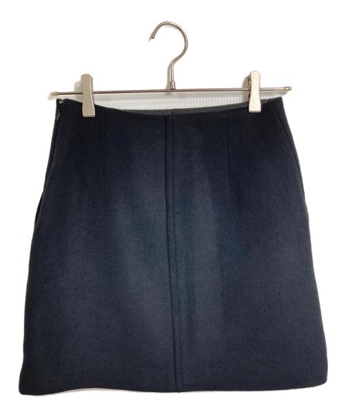 Spick and Span（スピック＆スパン）Spick and Span (スピックアンドスパン) メルトンAラインミニスカート　ミニスカート　日本製 ブラック サイズ:36の古着・服飾アイテム