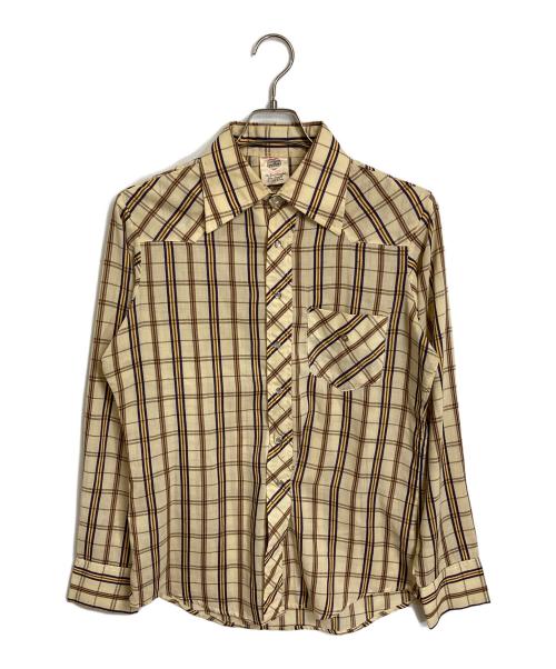CarHartt（カーハート）CarHartt (カーハート) 【古着】60’S～70’S チェックウエスタンシャツ イエロー サイズ:不明の古着・服飾アイテム