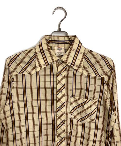 CarHartt（カーハート）CarHartt (カーハート) 【古着】60’S～70’S チェックウエスタンシャツ イエロー サイズ:不明の古着・服飾アイテム