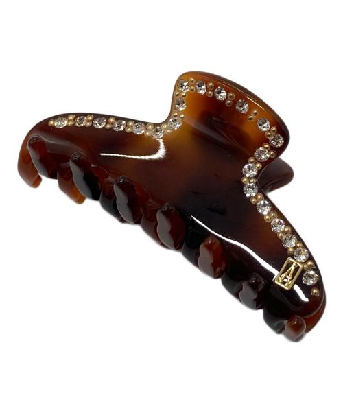 ALEXANDRE de Paris（アレクサンドルドゥパリ）ALEXANDRE DE PARIS (アレクサンドルドゥパリ) ヘアクリップ　ヘアアクセサリー　フランス製 ブラウン サイズ:実寸参照の古着・服飾アイテム