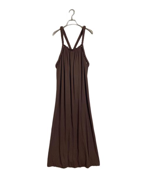 Ameri（アメリ）Ameri (アメリ) THICK CORD CUT DRESS キャミワンピース　シックコードカットドレスキャミワンピース　ロングワンピース　マキシワンピース　コードカットドレス ブラウン サイズ:Sの古着・服飾アイテム