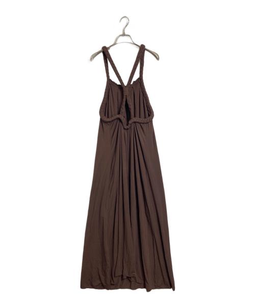 Ameri（アメリ）Ameri (アメリ) THICK CORD CUT DRESS キャミワンピース　シックコードカットドレスキャミワンピース　ロングワンピース　マキシワンピース　コードカットドレス ブラウン サイズ:Sの古着・服飾アイテム