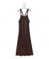 Ameri（アメリ）の古着「THICK CORD CUT DRESS キャミワンピース　シックコードカットドレスキャミワンピース　ロングワンピース　マキシワンピース　コードカットドレス」｜ブラウン
