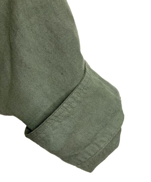 DIESEL（ディーゼル）DIESEL (ディーゼル) リネン混シャツ　長袖シャツ　麻 オリーブ サイズ:Mの古着・服飾アイテム