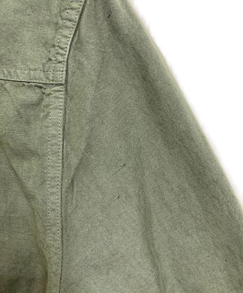 DIESEL（ディーゼル）DIESEL (ディーゼル) リネン混シャツ　長袖シャツ　麻 オリーブ サイズ:Mの古着・服飾アイテム