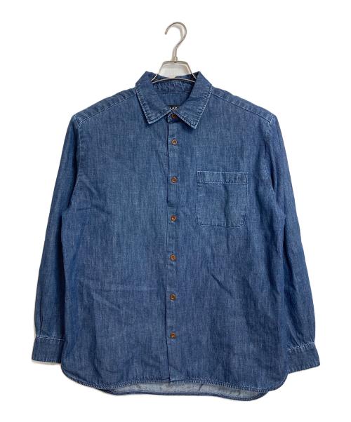 A.P.C.（アーペーセー）A.P.C. (アーペーセー) デニムシャツ RELAX FIT  長袖シャツ　コットンシャツ インディゴ サイズ:S 未使用品の古着・服飾アイテム
