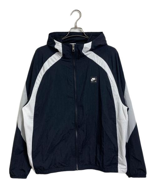 NIKE（ナイキ）NIKE (ナイキ) AS M NIKE AIR WVN JKT トラックジャケット　ラグランジャケット　ナイロンジャケット ブラック×ホワイト サイズ:XL 未使用品の古着・服飾アイテム