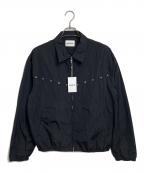 MONKEY TIMEモンキータイム）の古着「ビンテージライク タフタ アイレット ジップ ジャケット」｜ブラック