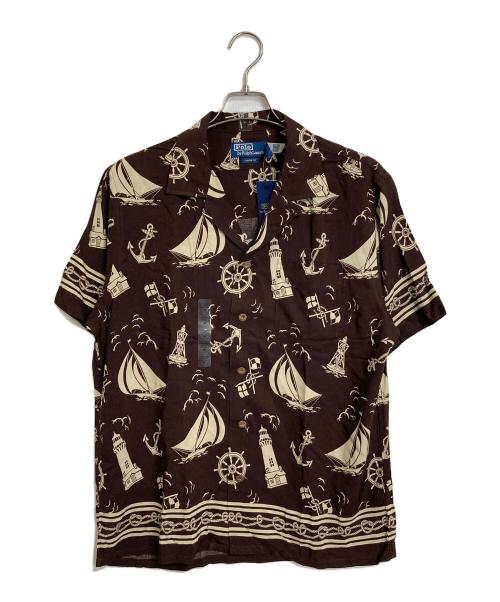POLO RALPH LAUREN（ポロ・ラルフローレン）POLO RALPH LAUREN (ポロ・ラルフローレン) オープンカラーシャツ アロハシャツ ブラウン サイズ:M 未使用品の古着・服飾アイテム