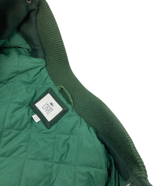 LACOSTE LIVE（ラコステライブ）LACOSTE LIVE (ラコステライブ) ツートーンウールブレンドバーシティジャケット　アウター グリーン サイズ:US Mの古着・服飾アイテム