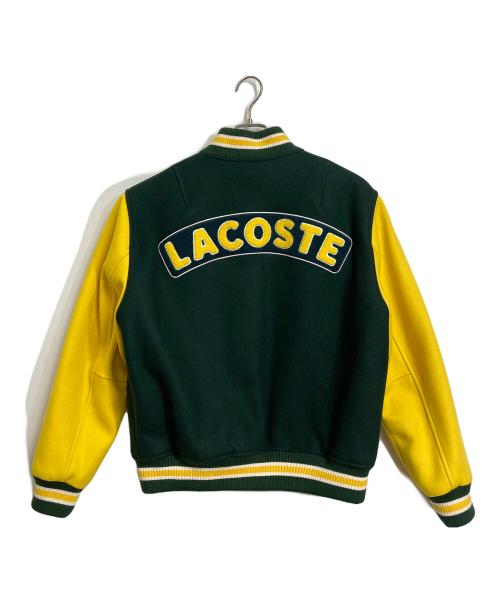 LACOSTE LIVE（ラコステライブ）LACOSTE LIVE (ラコステライブ) ツートーンウールブレンドバーシティジャケット　アウター グリーン サイズ:US Mの古着・服飾アイテム