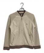 BURBERRY BLACK LABELバーバリーブラックレーベル）の古着「裏ノバ ニット切替 ジャケット　ジップニットジャケット　」｜ベージュ