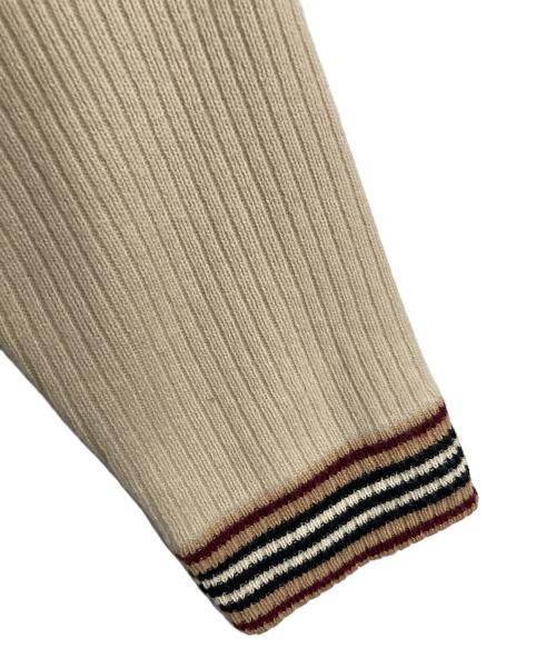 BURBERRY BLACK LABEL（バーバリーブラックレーベル）BURBERRY BLACK LABEL (バーバリーブラックレーベル) 裏ノバ ニット切替 ジャケット　ジップニットジャケット　 ベージュ サイズ:3の古着・服飾アイテム