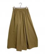 PASSIONEパシオーネ）の古着「タックバルーンスカート　ロングスカート」｜ブラウン