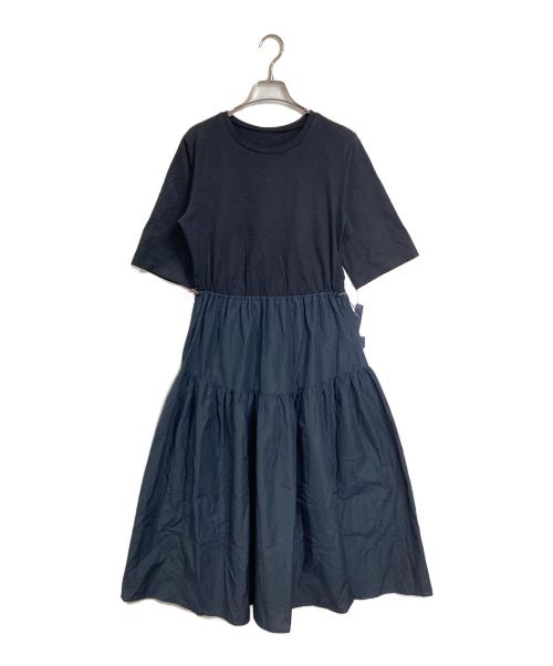 BLUE FRONCE（ブルーフォンセ）BLUE FRONCE (ブルーフォンセ) ドッキングワンピース ロングワンピース ブラック×ネイビー サイズ:38 未使用品の古着・服飾アイテム