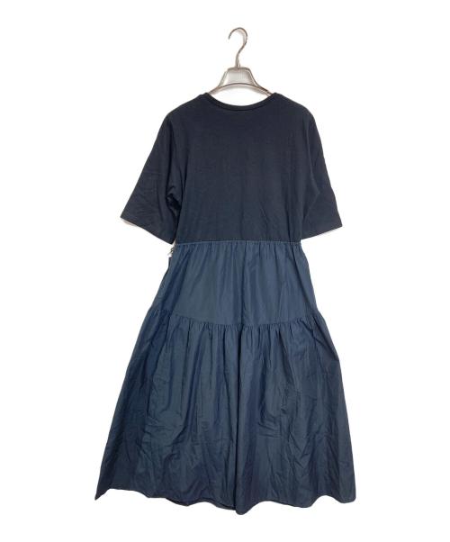 BLUE FRONCE（ブルーフォンセ）BLUE FRONCE (ブルーフォンセ) ドッキングワンピース ロングワンピース ブラック×ネイビー サイズ:38 未使用品の古着・服飾アイテム