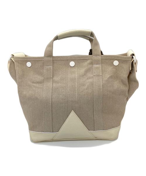 PORTER（ポーター）PORTER (ポーター) 2WAY TOTE BAG(S) 2WAYトートバッグ　ショルダーバッグ　日本製 ベージュ サイズ:実寸参照の古着・服飾アイテム