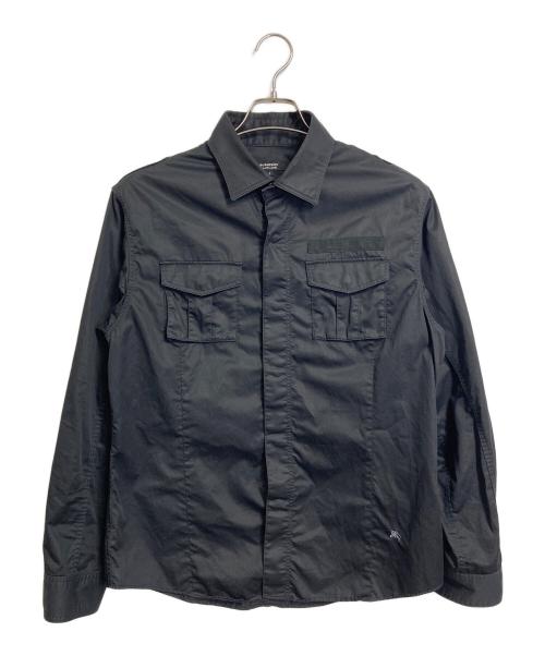 BURBERRY BLACK LABEL（バーバリーブラックレーベル）BURBERRY BLACK LABEL (バーバリーブラックレーベル) ホース刺繍シャツ　長袖シャツ　コットンシャツ ブラック サイズ:3の古着・服飾アイテム