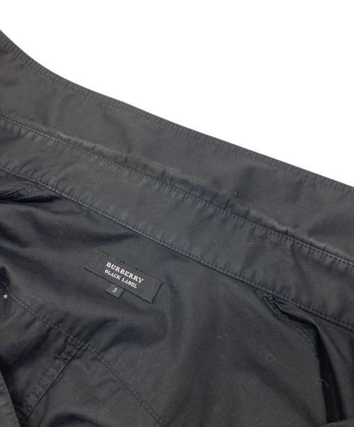 BURBERRY BLACK LABEL（バーバリーブラックレーベル）BURBERRY BLACK LABEL (バーバリーブラックレーベル) ホース刺繍シャツ　長袖シャツ　コットンシャツ ブラック サイズ:3の古着・服飾アイテム