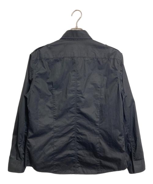 BURBERRY BLACK LABEL（バーバリーブラックレーベル）BURBERRY BLACK LABEL (バーバリーブラックレーベル) ホース刺繍シャツ　長袖シャツ　コットンシャツ ブラック サイズ:3の古着・服飾アイテム