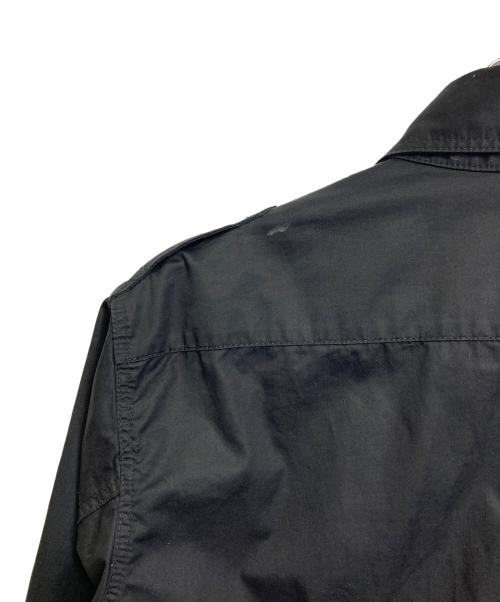 BURBERRY BLACK LABEL（バーバリーブラックレーベル）BURBERRY BLACK LABEL (バーバリーブラックレーベル) ホース刺繍シャツ　長袖シャツ　コットンシャツ ブラック サイズ:3の古着・服飾アイテム