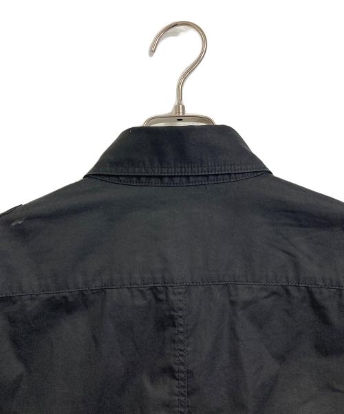 BURBERRY BLACK LABEL（バーバリーブラックレーベル）BURBERRY BLACK LABEL (バーバリーブラックレーベル) ホース刺繍シャツ　長袖シャツ　コットンシャツ ブラック サイズ:3の古着・服飾アイテム