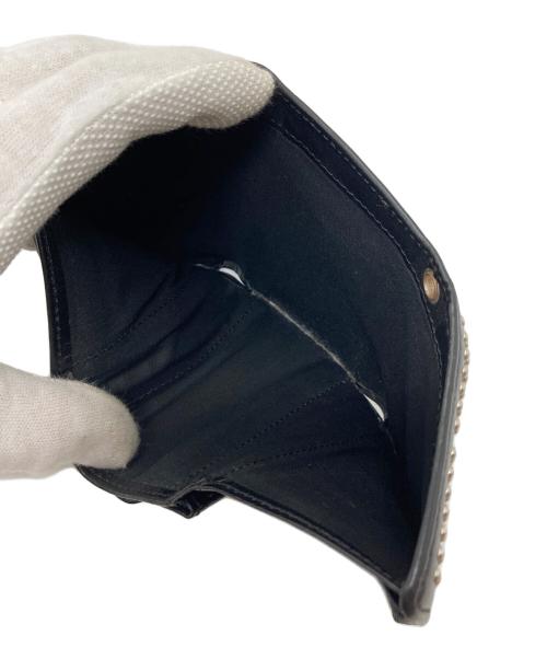 Hysteric Glamour（ヒステリックグラマー）Hysteric Glamour (ヒステリックグラマー) 3つ折りスタッズロゴ財布 ブラックの古着・服飾アイテム