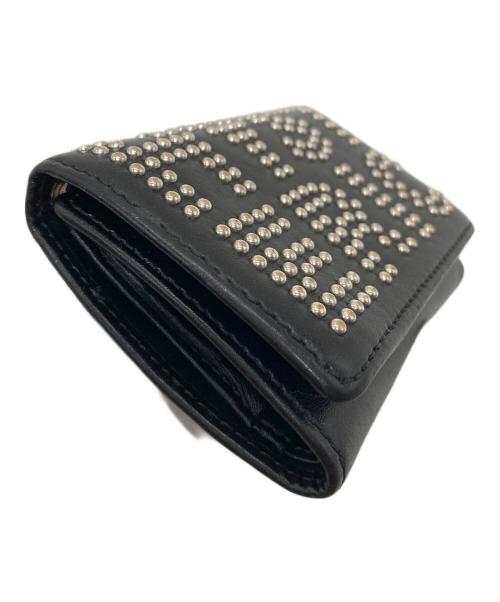 Hysteric Glamour（ヒステリックグラマー）Hysteric Glamour (ヒステリックグラマー) 3つ折りスタッズロゴ財布 ブラックの古着・服飾アイテム