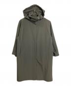 theoryセオリー）の古着「ミリタリーコート SYNTHETIC DOUBLE CLOTH MILITARY  アウター　ライトアウター　ロングコート　オーバーサイズ　日本製」｜グリーン