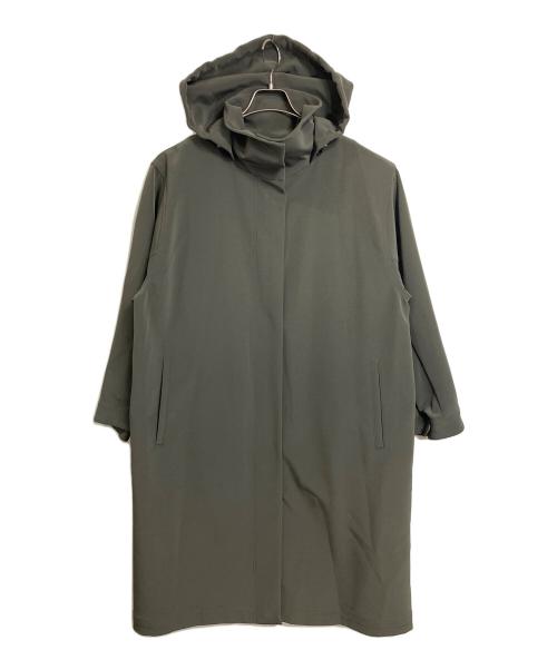 theory（セオリー）theory (セオリー) ミリタリーコート SYNTHETIC DOUBLE CLOTH MILITARY  アウター　ライトアウター　ロングコート　オーバーサイズ　日本製 グリーン サイズ:Pの古着・服飾アイテム