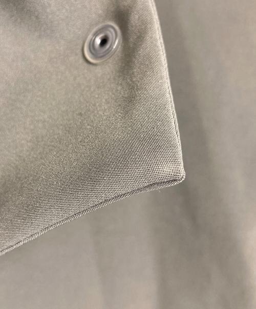 theory（セオリー）theory (セオリー) ミリタリーコート SYNTHETIC DOUBLE CLOTH MILITARY  アウター　ライトアウター　ロングコート　オーバーサイズ　日本製 グリーン サイズ:Pの古着・服飾アイテム