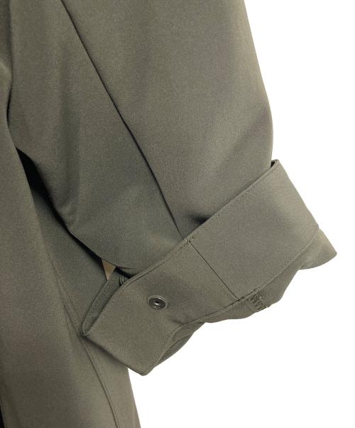 theory（セオリー）theory (セオリー) ミリタリーコート SYNTHETIC DOUBLE CLOTH MILITARY  アウター　ライトアウター　ロングコート　オーバーサイズ　日本製 グリーン サイズ:Pの古着・服飾アイテム