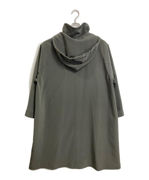 theory（セオリー）theory (セオリー) ミリタリーコート SYNTHETIC DOUBLE CLOTH MILITARY  アウター　ライトアウター　ロングコート　オーバーサイズ　日本製 グリーン サイズ:Pの古着・服飾アイテム