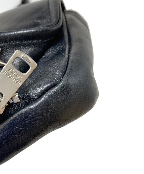 beautiful people（ビューティフルピープル）beautiful people (ビューティフルピープル) studs riders flap purse  スタッズライダースフラップパース　財布　ポーチ　ウォレット　ショルダーバッグ　ミニバッグ ブラック サイズ:実寸参照の古着・服飾アイテム