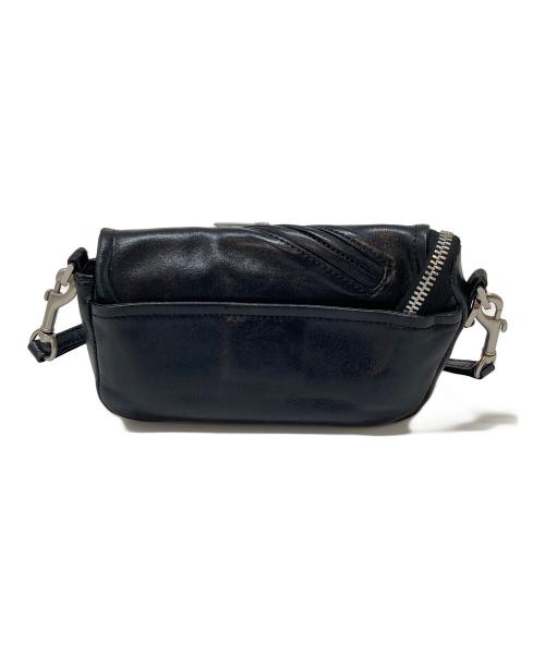 beautiful people（ビューティフルピープル）beautiful people (ビューティフルピープル) studs riders flap purse  スタッズライダースフラップパース　財布　ポーチ　ウォレット　ショルダーバッグ　ミニバッグ ブラック サイズ:実寸参照の古着・服飾アイテム