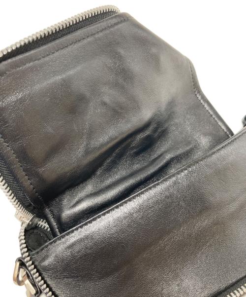 beautiful people（ビューティフルピープル）beautiful people (ビューティフルピープル) studs riders flap purse  スタッズライダースフラップパース　財布　ポーチ　ウォレット　ショルダーバッグ　ミニバッグ ブラック サイズ:実寸参照の古着・服飾アイテム