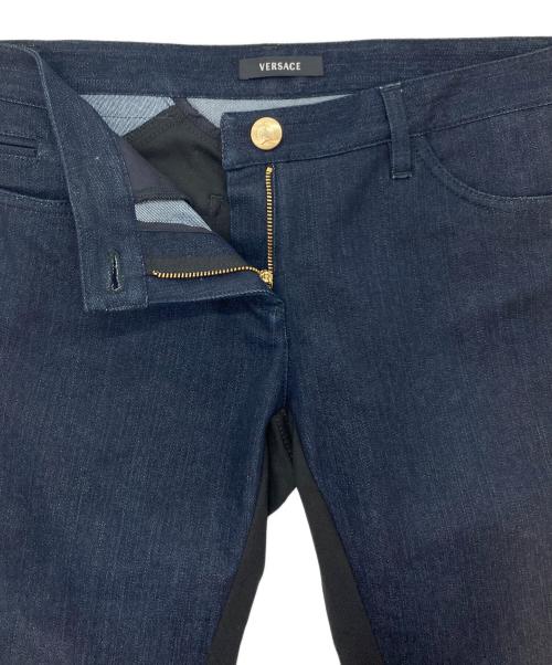 VERSACE（ヴェルサーチェ）VERSACE (ヴェルサーチェ) ジップスキニーパンツ インディゴ サイズ:28の古着・服飾アイテム