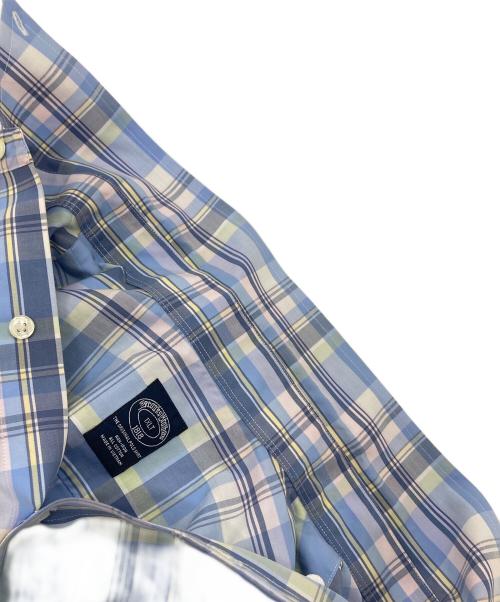 BROOKS BROTHERS（ブルックスブラザーズ）BROOKS BROTHERS (ブルックスブラザーズ) ボタンダウンシャツ　コットンシャツ　チェックシャツ スカイブルー サイズ:1XLTの古着・服飾アイテム