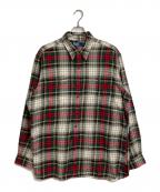POLO RALPH LAURENポロ・ラルフローレン）の古着「【古着】チェックネルシャツ　コットンシャツ　ポニーなし」｜レッド