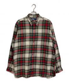 POLO RALPH LAUREN（ポロ・ラルフローレン）の古着「【古着】チェックネルシャツ　コットンシャツ　ポニーなし」｜レッド