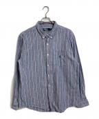 POLO RALPH LAURENポロ・ラルフローレン）の古着「【古着】ストライプシャツ　 USA製」｜ブルー