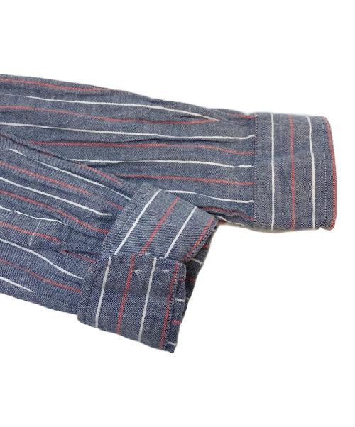 POLO RALPH LAUREN（ポロ・ラルフローレン）POLO RALPH LAUREN (ポロ・ラルフローレン) 【古着】ストライプシャツ　 USA製 ブルー サイズ:Lの古着・服飾アイテム