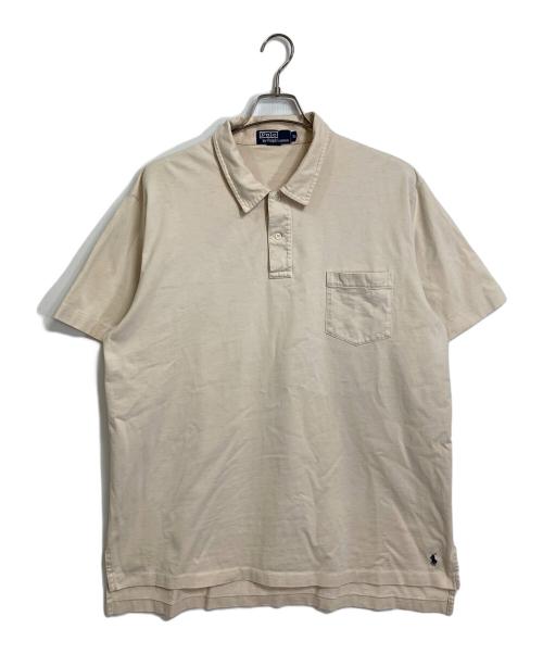 POLO RALPH LAUREN（ポロ・ラルフローレン）POLO RALPH LAUREN (ポロ・ラルフローレン) 【古着】90’S裾ポニーポロシャツ　９０年代　スリランカ製　袖ステッチ ベージュ サイズ:XLの古着・服飾アイテム