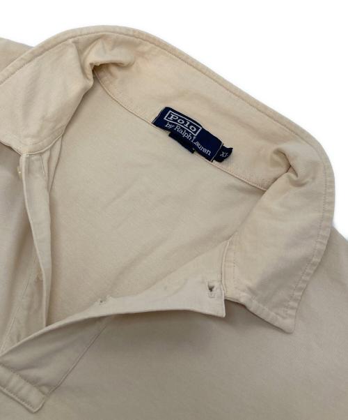 POLO RALPH LAUREN（ポロ・ラルフローレン）POLO RALPH LAUREN (ポロ・ラルフローレン) 【古着】90’S裾ポニーポロシャツ　９０年代　スリランカ製　袖ステッチ ベージュ サイズ:XLの古着・服飾アイテム